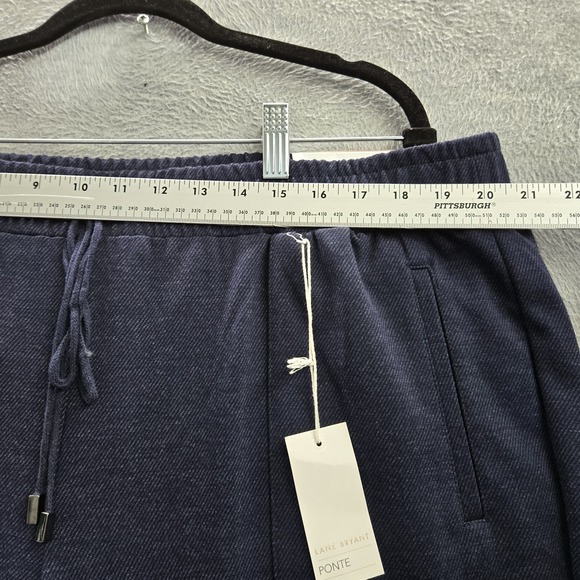 Lane Bryant Women Pants 18/20 Blue Nylon Rayon Ankle Ponte 26" Inseam NWT - Picture 6 of 12